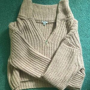 garage knit half zip